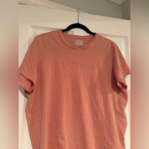 Guess peach shirt 
Size L